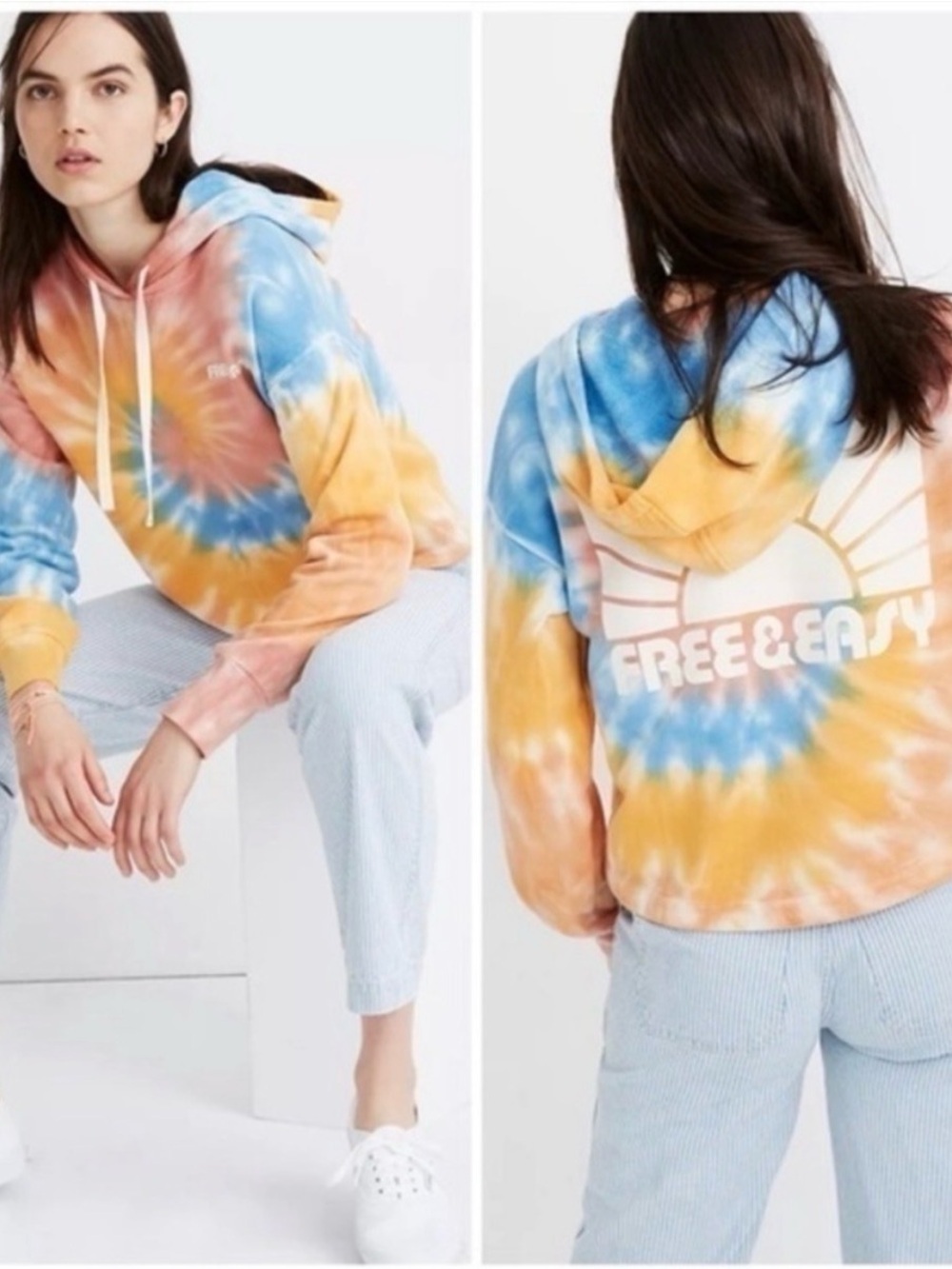 Madewell x Free & Easy® Tie-Dye Hoodie Sweatshirt, Size L